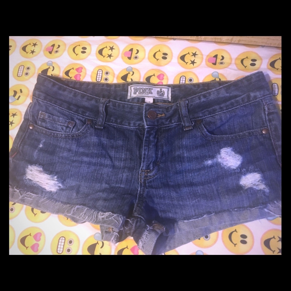 PINK Victoria’s Secret Dark Denim Shorts